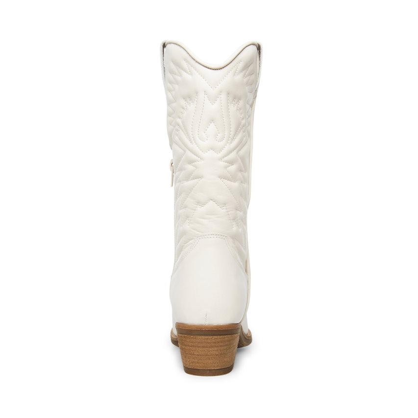 White Steve Madden Hayward Leather Women's High Boots | PH 2870X16M